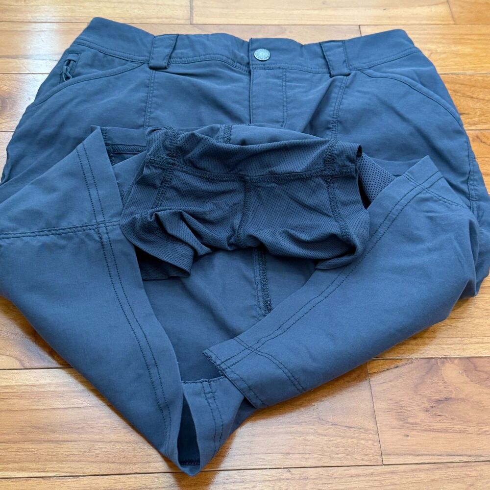 Women Duluth Trading Dry on the Fly Skort Size 4 Dark Gray Hiking Travel Outdoor - Picture 4 of 8